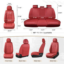 Load image into Gallery viewer, Coverado Leather Front and Back Seat Covers Fashion Water Resistant Auto Seat Protectors Universal Fit