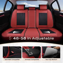 Load image into Gallery viewer, Coverado Leather Front and Back Seat Covers Fashion Water Resistant Auto Seat Protectors Universal Fit