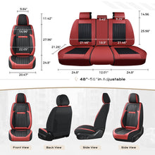Load image into Gallery viewer, Coverado Leather Front and Back Seat Covers Fashion Water Resistant Auto Seat Protectors Universal Fit
