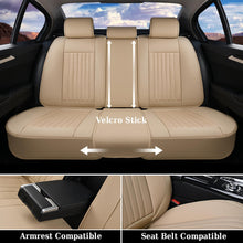 Load image into Gallery viewer, Coverado 5-Seat Leather Full Set Front Rear Seat Covers Fashion Water Resistant Auto Seat Protectors Universal Fit