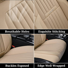 Load image into Gallery viewer, Coverado 5-Seat Leather Full Set Front Rear Seat Covers Fashion Water Resistant Auto Seat Protectors Universal Fit
