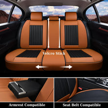 Load image into Gallery viewer, Coverado 5-Seat Leather Full Set Front Rear Seat Covers Fashion Water Resistant Auto Seat Protectors Universal Fit