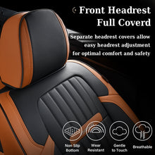 Load image into Gallery viewer, Coverado 5-Seat Leather Full Set Front Rear Seat Covers Fashion Water Resistant Auto Seat Protectors Universal Fit