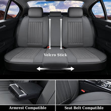 Load image into Gallery viewer, Coverado 5-Seat Leather Full Set Front Rear Seat Covers Fashion Water Resistant Auto Seat Protectors Universal Fit