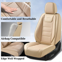 Load image into Gallery viewer, Coverado 5 Seats Car Seat Covers Full Set Premium Leather Seat Protector Universal Fit