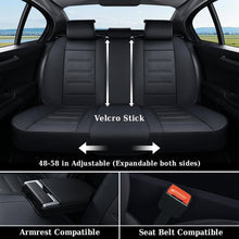 Load image into Gallery viewer, Coverado 5 Seats Car Seat Covers Full Set Premium Leather Seat Protector Universal Fit