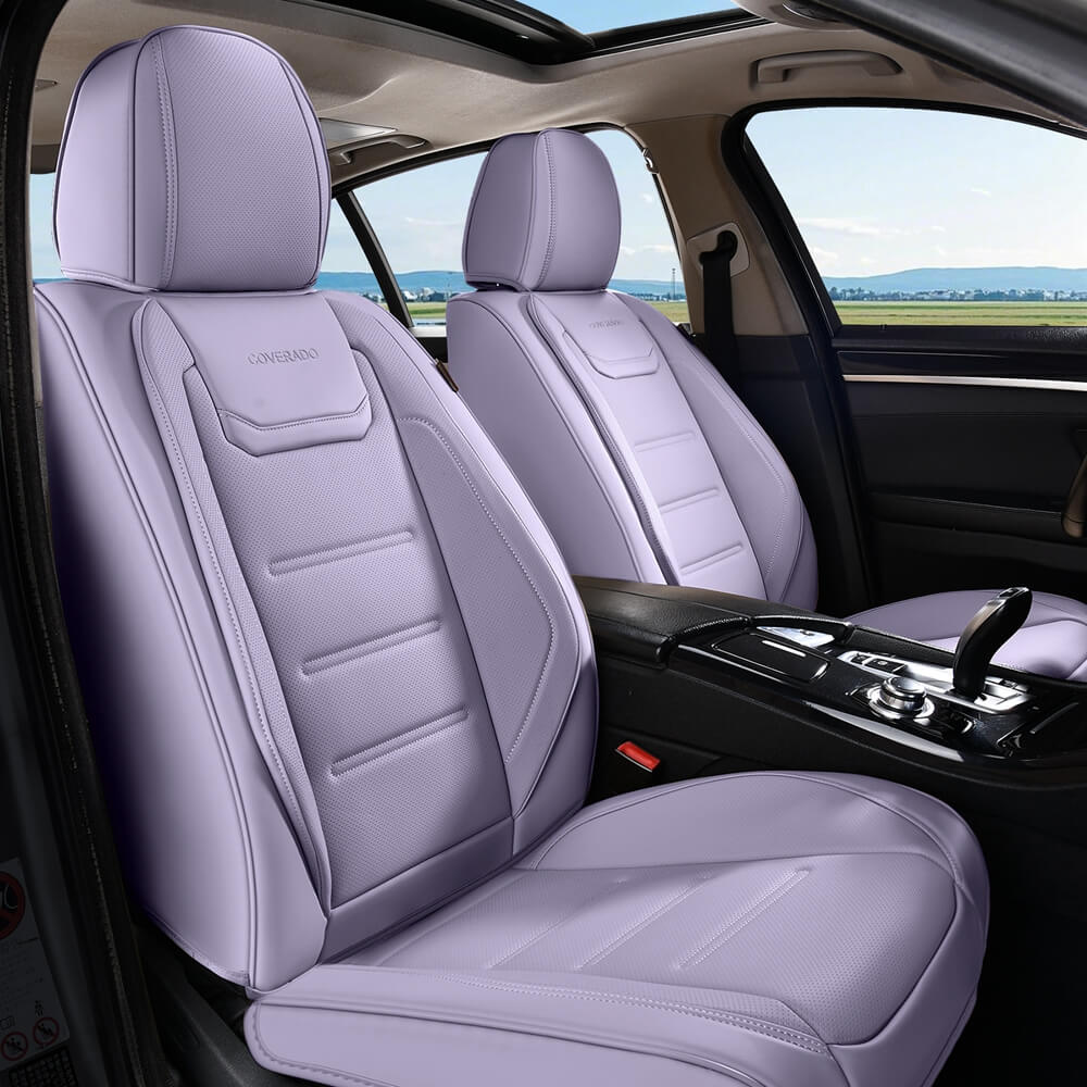 Coverado 5 Seats Car Seat Covers Full Set Premium Leather Seat Protector Universal Fit