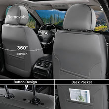 Load image into Gallery viewer, Coverado 5 Seats Full Set Front Rear Seat Covers Faux Leather Stylish Breathable Auto Seat Protectors Universal Fit