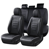 Coverado 5 Seat Full Set Car Seat Covers Premium Leather Front Rear Auto Seat Protectors Universal Fit