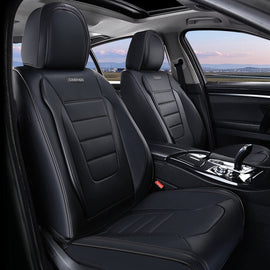 5 Seats Coverado Car Seat Covers Full Set Premium Leather Front Rear Auto Seat Protectors Universal Fit