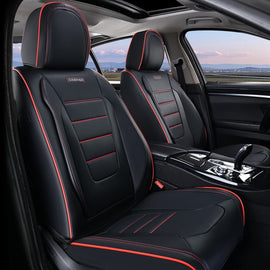 Coverado Front Car Seat Covers 2 Seats Premium Leather Auto Seat Protectors Universal Fit