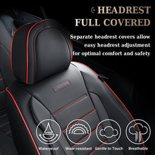 Load image into Gallery viewer, Coverado 5 Seat Full Set Car Seat Covers Premium Leather Front Rear Auto Seat Protectors Universal Fit