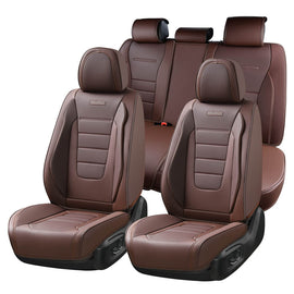 5 Seats Coverado Car Seat Covers Full Set Premium Leather Front Rear Auto Seat Protectors Universal Fit