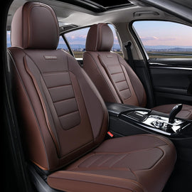 5 Seats Coverado Car Seat Covers Full Set Premium Leather Front Rear Auto Seat Protectors Universal Fit