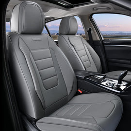 Coverado Front Car Seat Covers 2 Seats Premium Leather Auto Seat Protectors Universal Fit