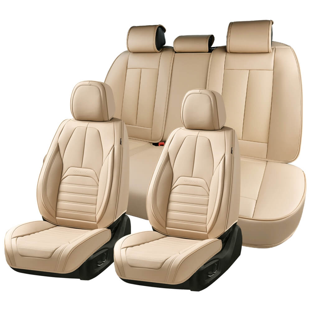 Coverado 5 Full Set Car Seat Covers Set for Front and Back Seats Auto Interior Universal Fit