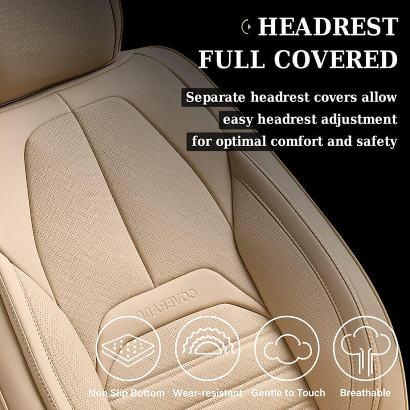 Coverado 5 Full Set Car Seat Covers Set for Front and Back Seats Auto Interior Universal Fit