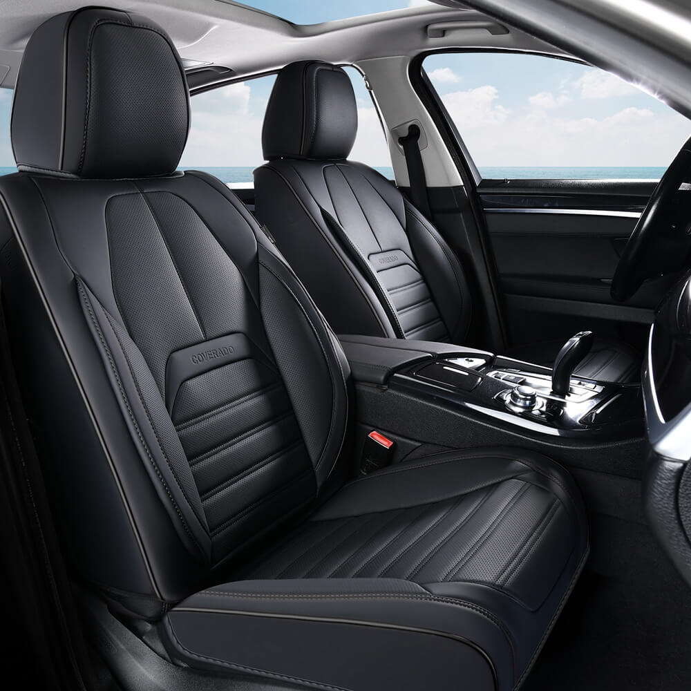 Coverado 5 Full Set Car Seat Covers Set for Front and Back Seats Auto Interior Universal Fit