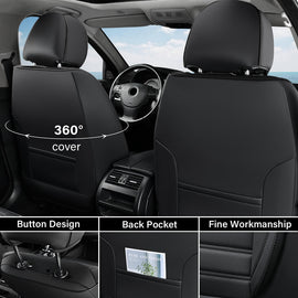 Coverado Front Car Seat Covers Set for Driver Passenger 2 Seats Auto Interior Universal Fit