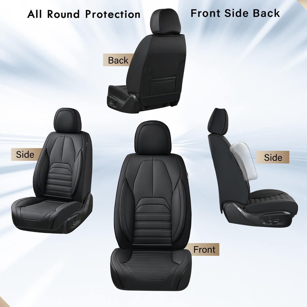 Coverado 5 Full Set Car Seat Covers Set for Front and Back Seats Auto Interior Universal Fit