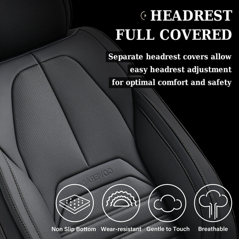 Coverado 5 Full Set Car Seat Covers Set for Front and Back Seats Auto Interior Universal Fit