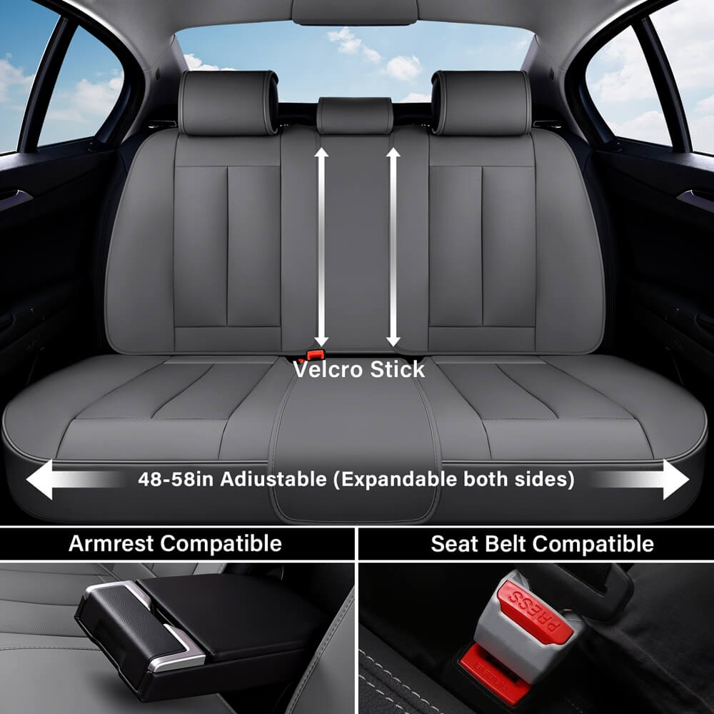 Coverado 5 Full Set Car Seat Covers Set for Front and Back Seats Auto Interior Universal Fit