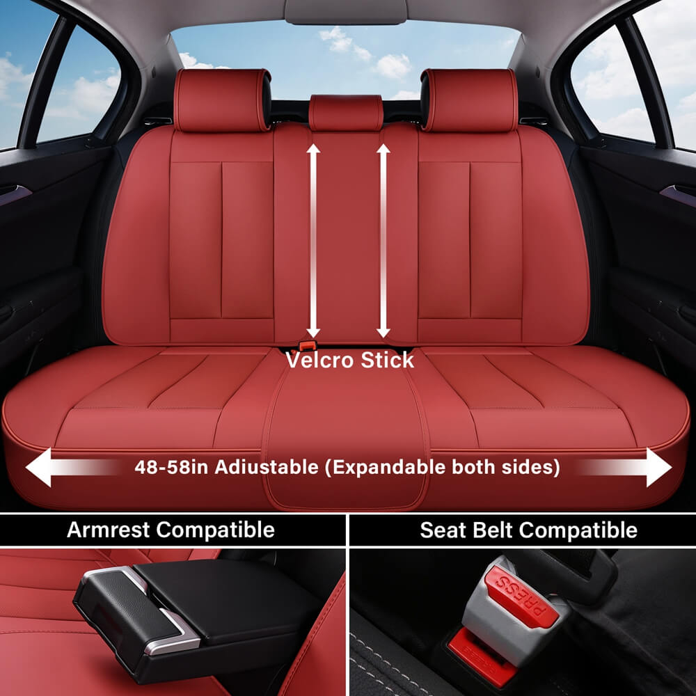 Coverado 5 Full Set Car Seat Covers Set for Front and Back Seats Auto Interior Universal Fit