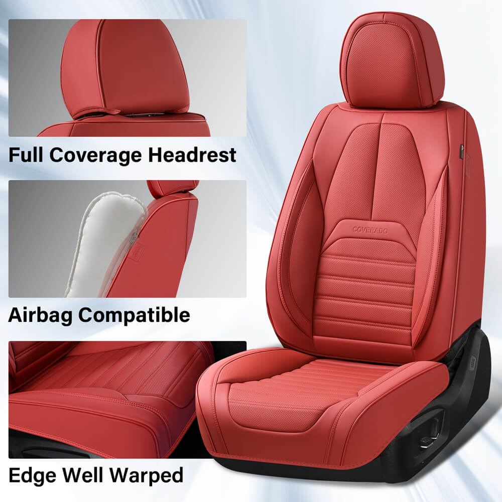 Coverado 5 Full Set Car Seat Covers Set for Front and Back Seats Auto Interior Universal Fit