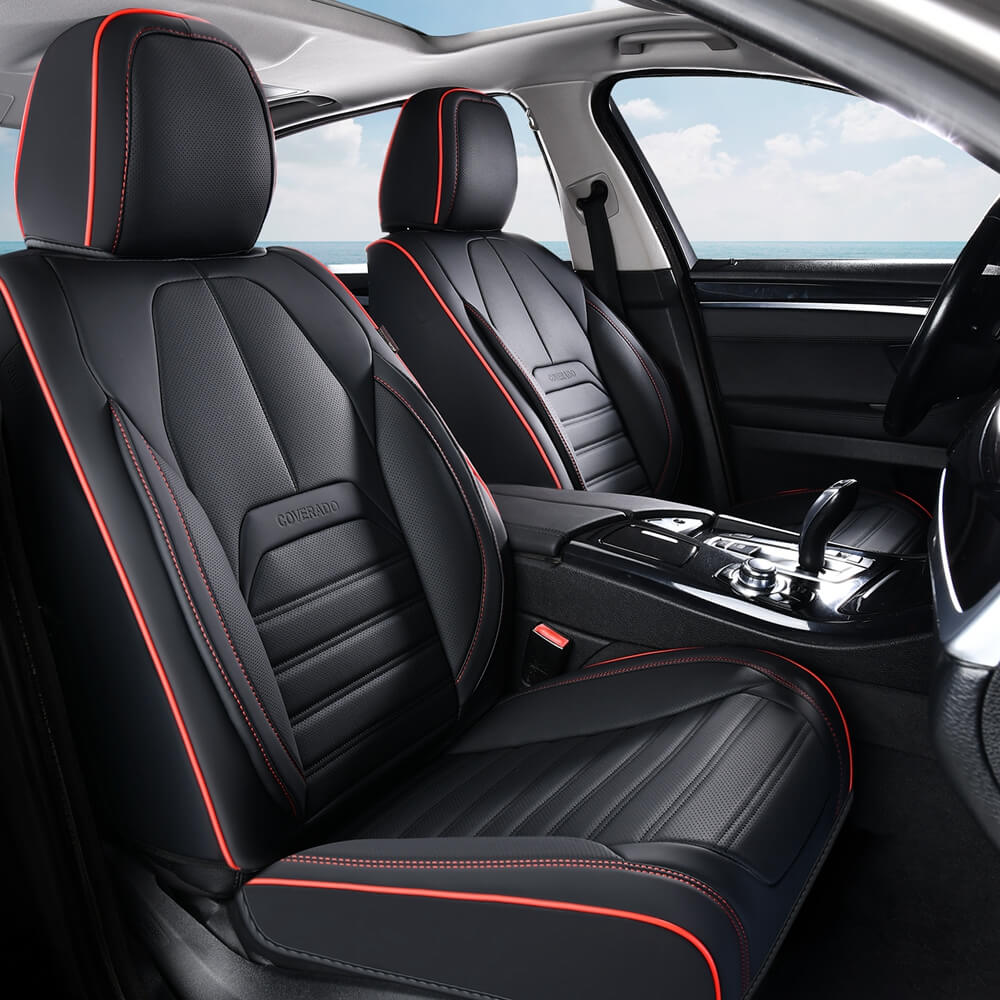 Coverado 5 Full Set Car Seat Covers Set for Front and Back Seats Auto Interior Universal Fit