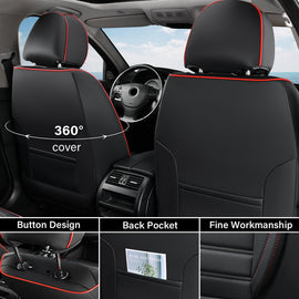 Coverado Front Car Seat Covers Set for Driver Passenger 2 Seats Auto Interior Universal Fit