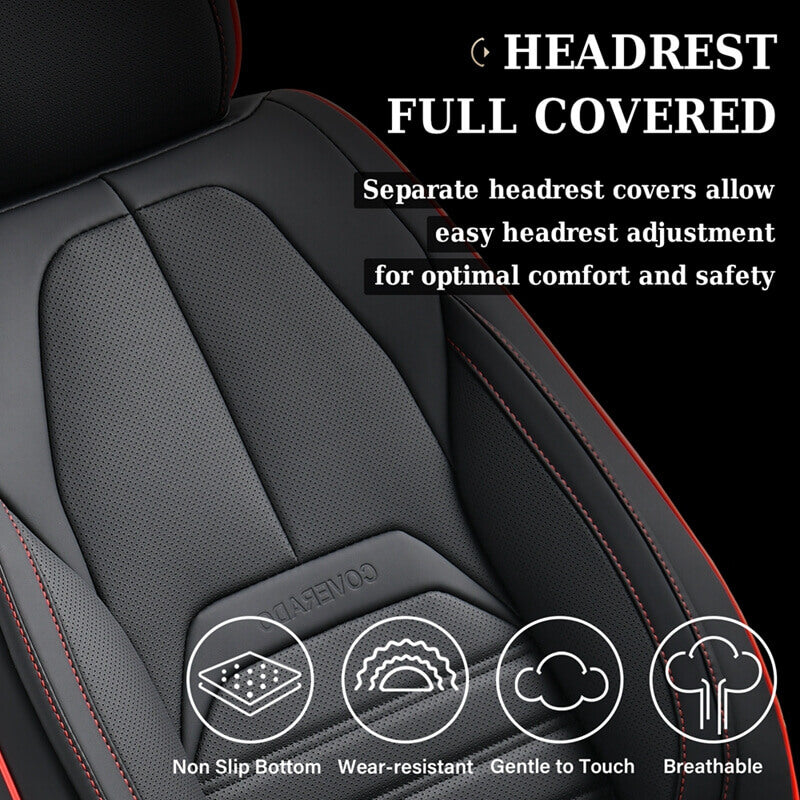 Coverado 5 Full Set Car Seat Covers Set for Front and Back Seats Auto Interior Universal Fit