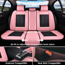 Load image into Gallery viewer, Coverado 5 Seats Full Set Auto Seat Covers with Lumbar Support Premium Leather Seat Covers Protector for Cars Universal Fit