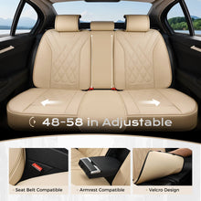 Load image into Gallery viewer, Coverado Car Seat Covers Front and Rear Seats Diamond Pattern Leather Water Resistant Auto Seat Covers Universal Fit