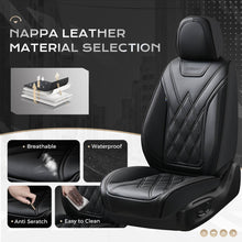 Load image into Gallery viewer, Coverado 2 Seat Front Driver Passenger Car Seat Covers Diamond Pattern Leather Water Resistant Auto Seat Covers Universal Fit