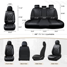 Load image into Gallery viewer, Coverado 2 Seat Front Driver Passenger Car Seat Covers Diamond Pattern Leather Water Resistant Auto Seat Covers Universal Fit