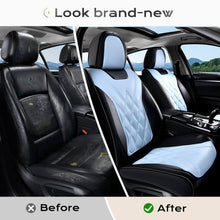 Load image into Gallery viewer, Coverado 2 Seat Front Driver Passenger Car Seat Covers Diamond Pattern Leather Water Resistant Auto Seat Covers Universal Fit