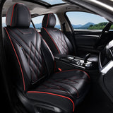2 Seat Coverado Front Driver Passenger Car Seat Covers Diamond Pattern Leather Water Resistant Auto Seat Covers Universal Fit