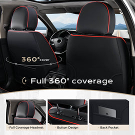 2 Seat Coverado Front Driver Passenger Car Seat Covers Diamond Pattern Leather Water Resistant Auto Seat Covers Universal Fit
