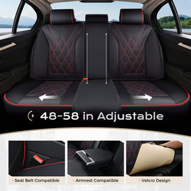 Seat Covers Coverado Car Front Seat Covers 2-Seat Premium Leatherette Water Resistant Seat Protectors Universal Fit