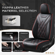 Load image into Gallery viewer, Coverado 2 Seat Front Driver Passenger Car Seat Covers Diamond Pattern Leather Water Resistant Auto Seat Covers Universal Fit