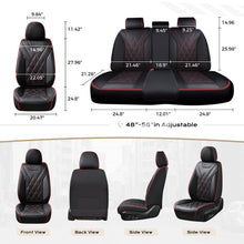Load image into Gallery viewer, Coverado 2 Seat Front Driver Passenger Car Seat Covers Diamond Pattern Leather Water Resistant Auto Seat Covers Universal Fit