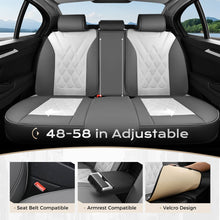 Load image into Gallery viewer, Coverado Car Seat Covers Front and Rear Seats Diamond Pattern Leather Water Resistant Auto Seat Covers Universal Fit