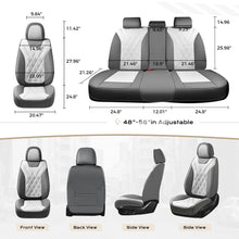 Load image into Gallery viewer, Coverado 2 Seat Front Driver Passenger Car Seat Covers Diamond Pattern Leather Water Resistant Auto Seat Covers Universal Fit