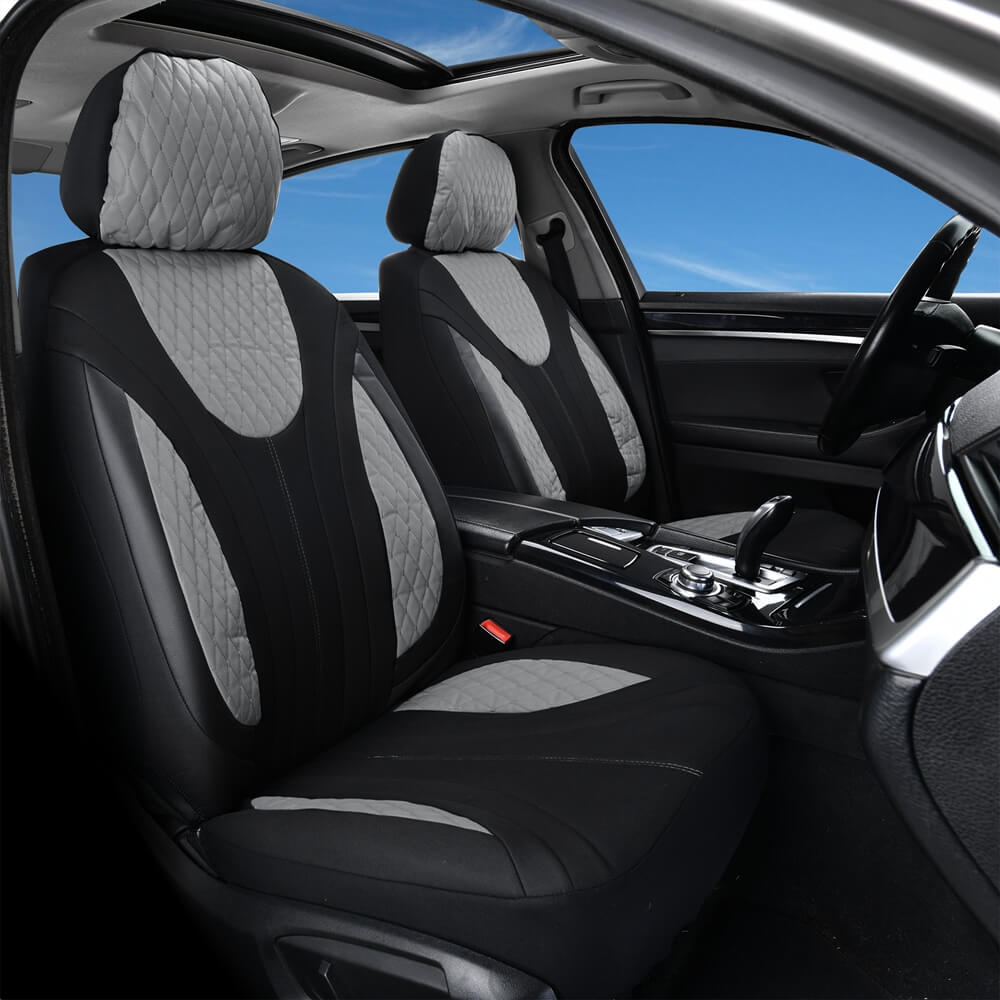 Coverado PVC Front Seat Covers 6 Pieces Seat Protectors Auto Interior Universal Fit