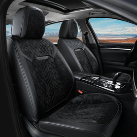 50% OFF🔥🔥 Coverado Front Auto Seat Covers 2 Seats Velvet Driver Passenger Seat Protectors Universal Fit
