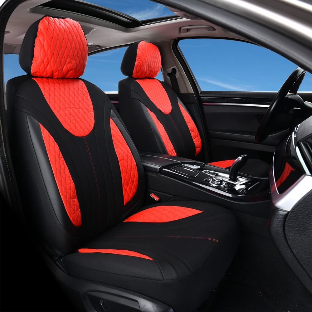 Coverado PVC Front Seat Covers 6 Pieces Seat Protectors Auto Interior Universal Fit