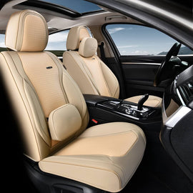 Universal Fit Seat Covers with Lumbar Support Front and Rear Car Seat Covers with Lumbar Support