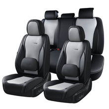 Load image into Gallery viewer, Coverado Full Set 5 Seats Car Seat Covers Front and Rear with Lumbar Support Leather Comfortable Auto Seat Protectors Universal Fit