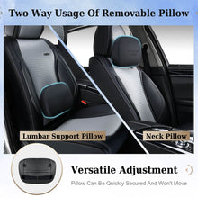 Load image into Gallery viewer, Coverado Full Set 5 Seats Car Seat Covers Front and Rear with Lumbar Support Leather Comfortable Auto Seat Protectors Universal Fit