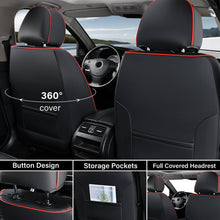Load image into Gallery viewer, Coverado Full Set 5 Seats Car Seat Covers Front and Rear with Lumbar Support Leather Comfortable Auto Seat Protectors Universal Fit